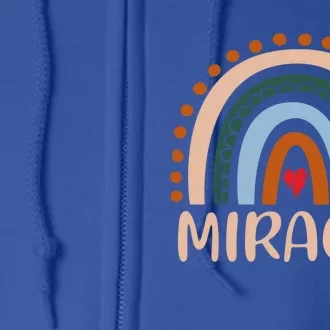 Miracle Name Personalized Funny Rainbow Miracle Cute Gift Full Zip Hoodie