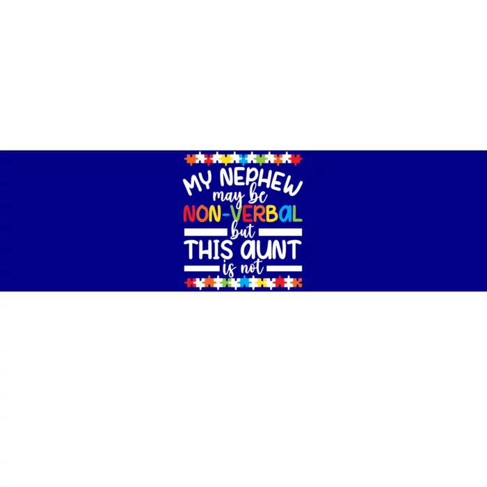 My Nephew Proud Autism Aunt Autism Warrior Aunt Gift Bumper Sticker