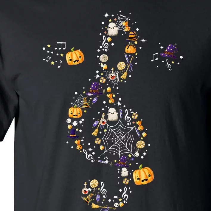 M.U.S.I.C Note Symbol Halloween For Music Teacher Musicians Tall T-Shirt