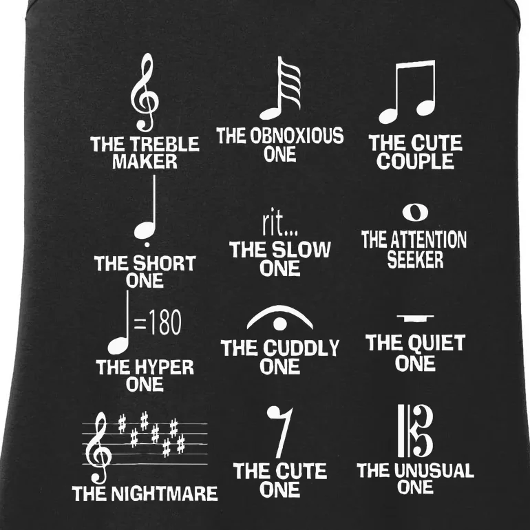 Musical Notes Symbol Definition Humor Funny Christmas Gift Short Sleeve Ladies Essential Tank