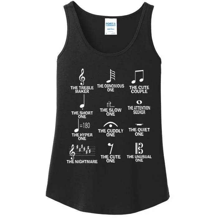 Musical Notes Symbol Definition Humor Funny Christmas Gift Short Sleeve Ladies Essential Tank