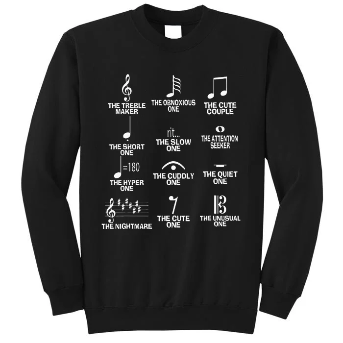 Musical Notes Symbol Definition Humor Funny Christmas Gift Short Sleeve Tall Sweatshirt