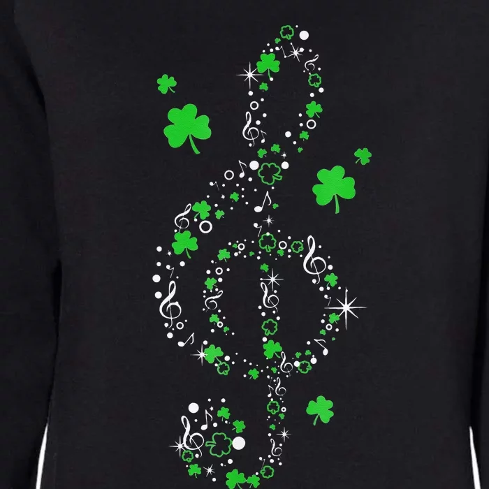 Music Note Shamrock Irish Music Teacher St Patricks Day Womens California Wash Sweatshirt