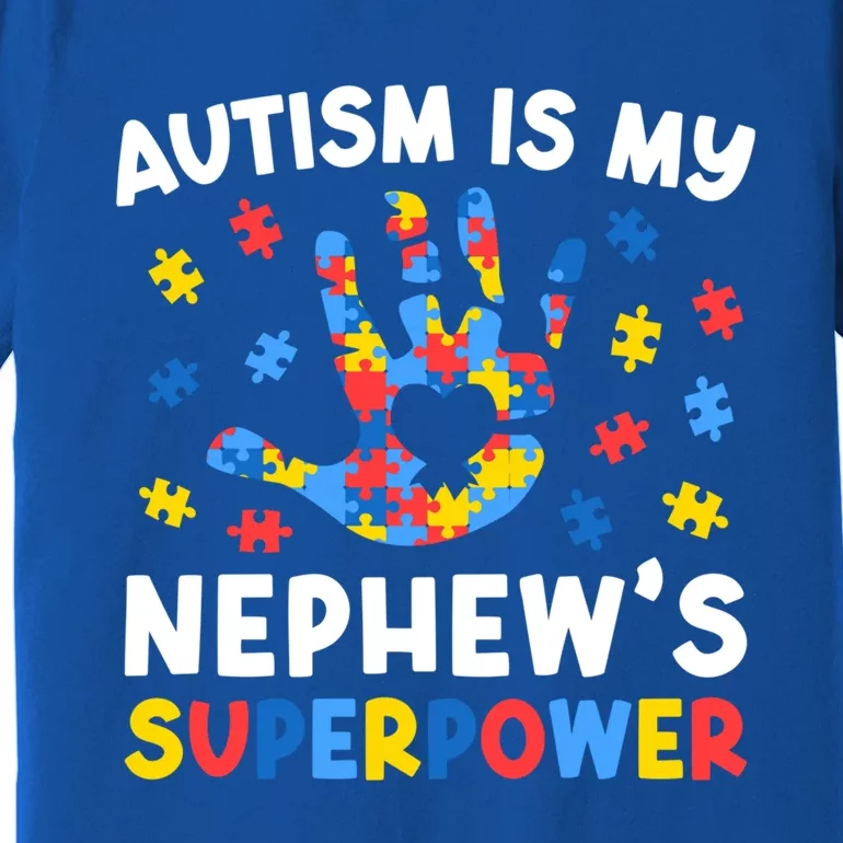 My NephewS Superpower Proud Autism Tia Autism Awareness Gift Premium T-Shirt