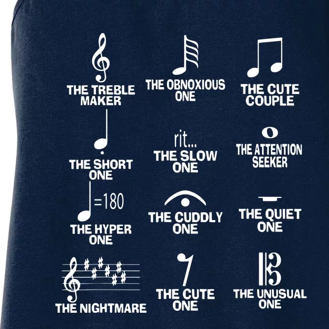 Musical Notes Symbol Definition Humor Funny Christmas Gift Short Sleeve Women's Racerback Tank