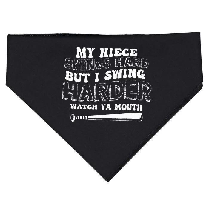 My Niece Swings Hard But I Swing USA-Made Doggie Bandana