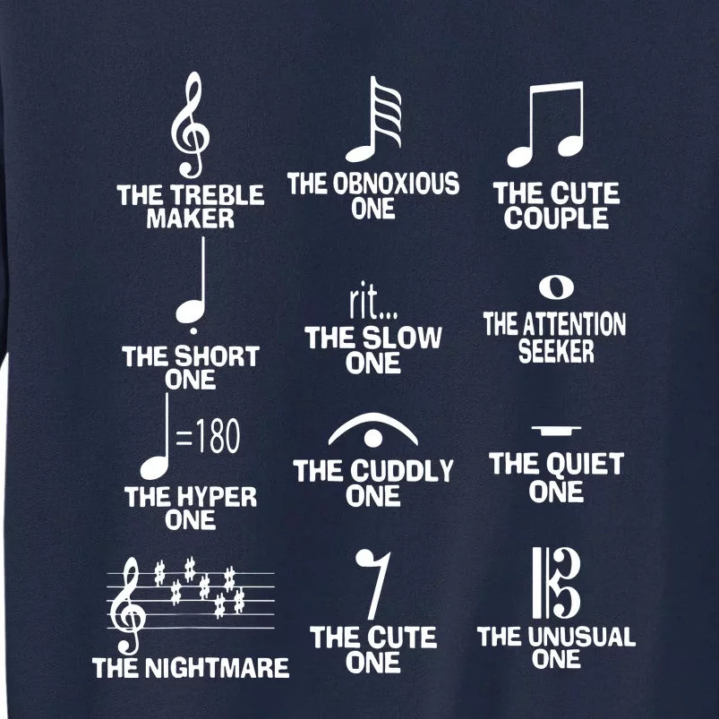 Musical Notes Symbol Definition Humor Funny Christmas Gift Short Sleeve Tall Sweatshirt