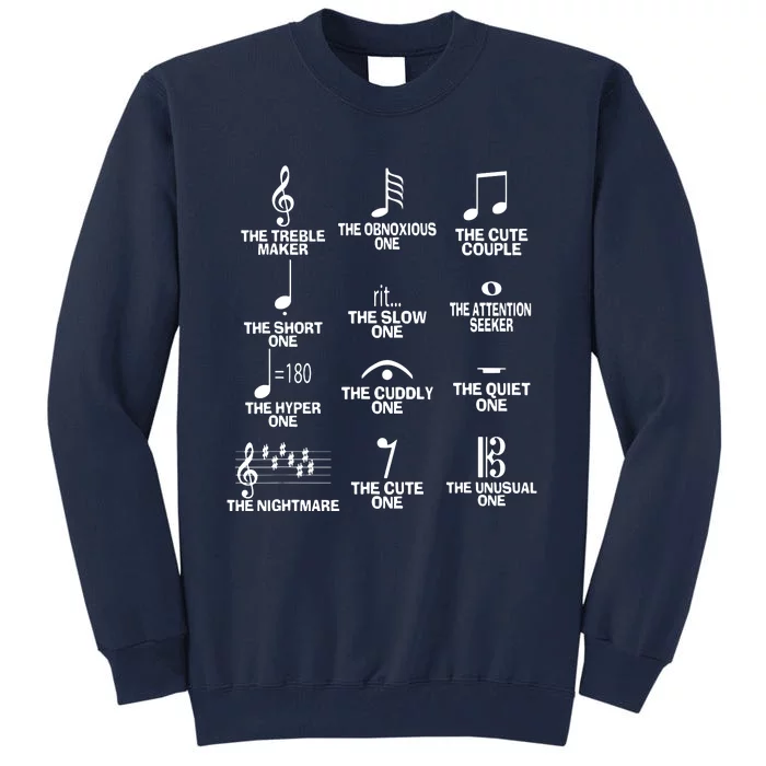 Musical Notes Symbol Definition Humor Funny Christmas Gift Short Sleeve Tall Sweatshirt