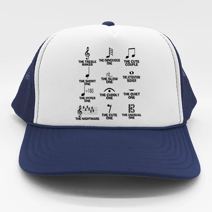 Musical Notes Symbol Definition Humor Funny Christmas Gift Short Sleeve Trucker Hat