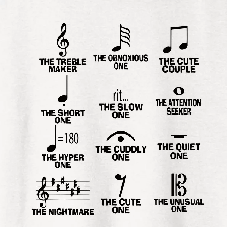 Musical Notes Symbol Definition Humor Funny Christmas Gift Short Sleeve Women's Crop Top Tee