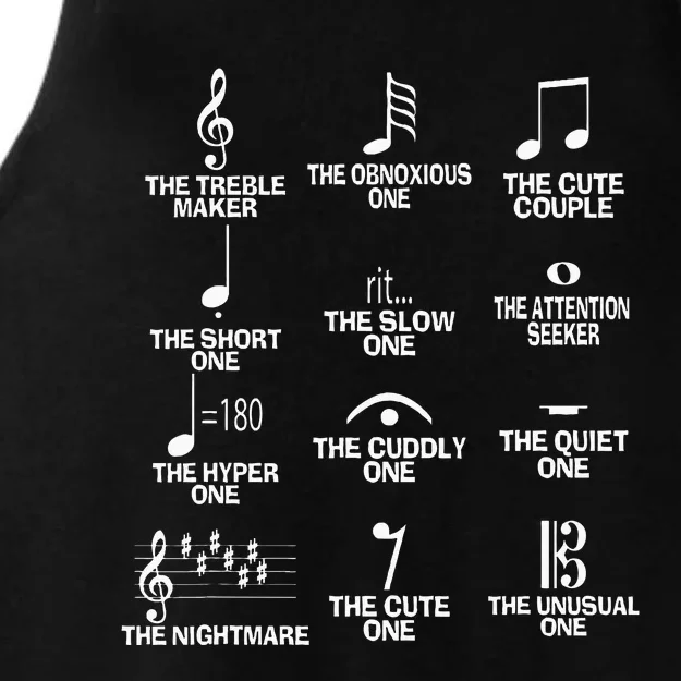 Musical Notes Symbol Definition Humor Funny Christmas Ladies Tri-Blend Wicking Tank