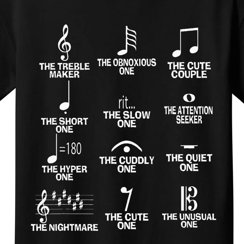 Musical Notes Symbol Definition Humor Funny Christmas Kids T-Shirt