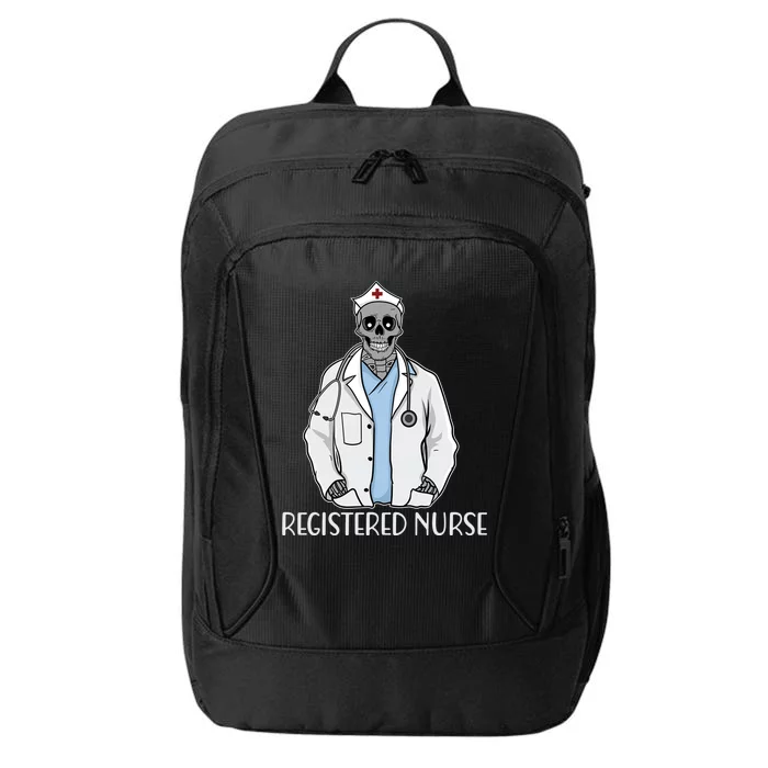 Medical Nursing Skull Registered Nurse Skeleton Halloween Gift City Backpack