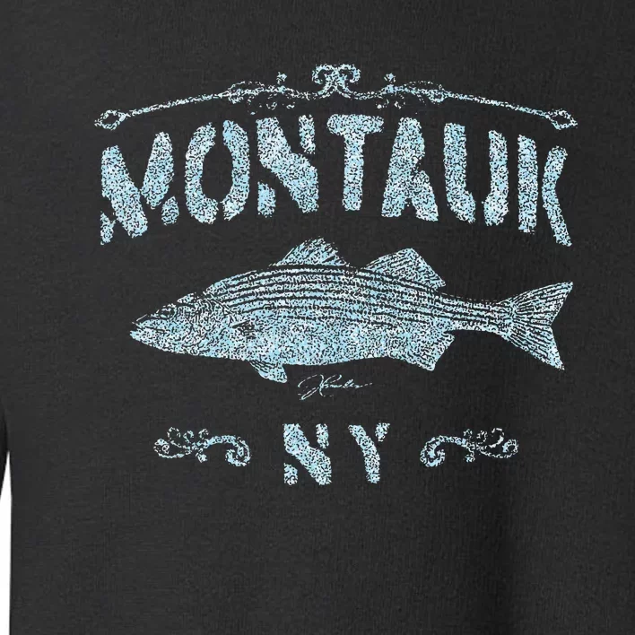 Montauk Ny Striped Bass Toddler Sweatshirt