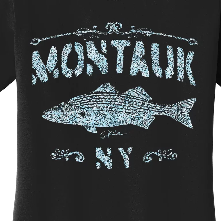 Montauk Ny Striped Bass Women's T-Shirt