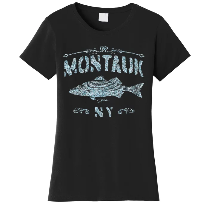 Montauk Ny Striped Bass Women's T-Shirt