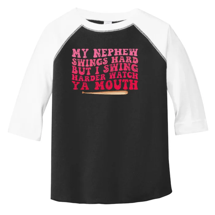 My Nephew Swings Hard But I Swing Toddler Fine Jersey T-Shirt