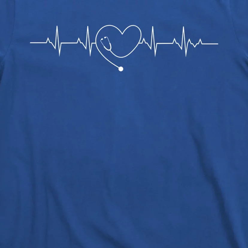 Medical Nursing Stethoscope Nurse Heartbeat Gift Heart Nurse Cute Gift T-Shirt