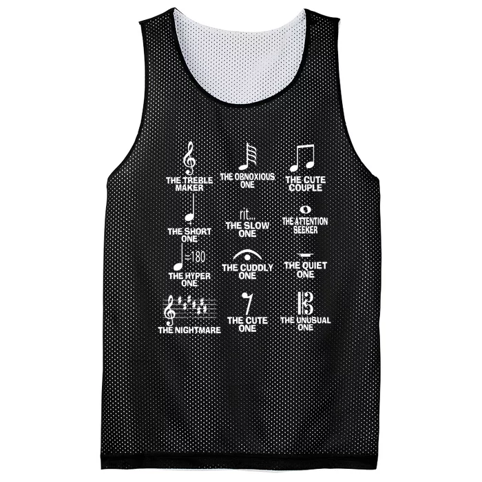 Musical Notes Symbol Definition Humor Mesh Reversible Basketball Jersey Tank