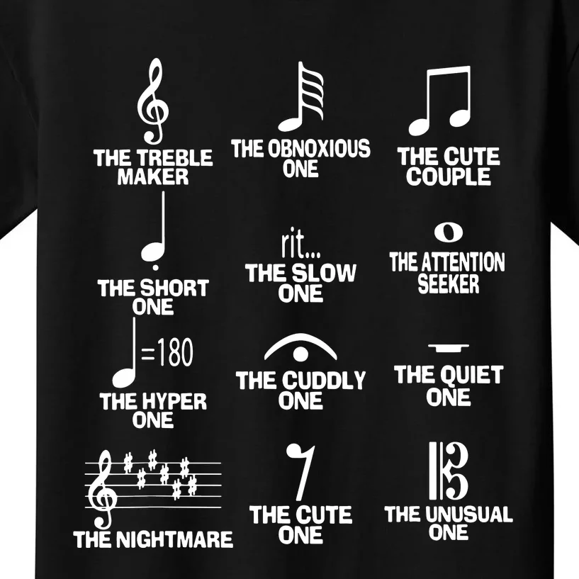 Musical Notes Symbol Definition Humor Kids T-Shirt