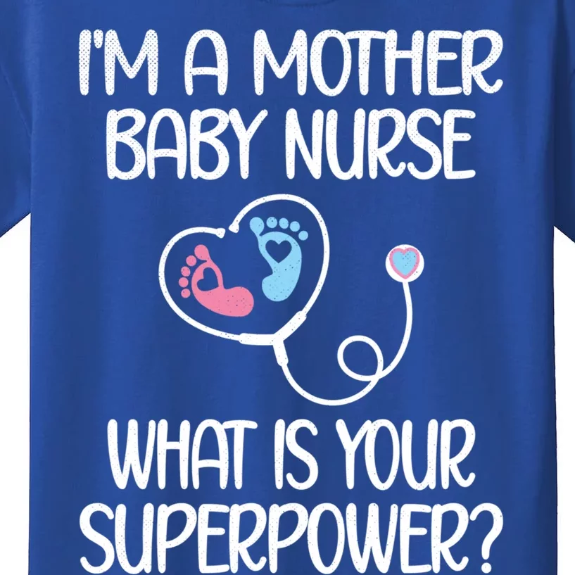 Mother Nurse Superpower Postpartum Nursing Gift Kids T-Shirt