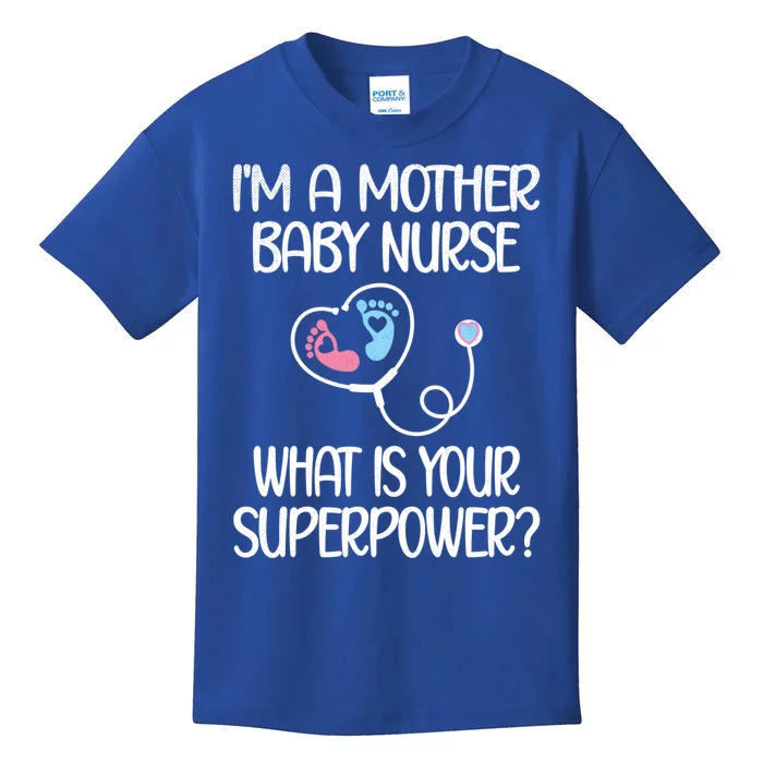 Mother Nurse Superpower Postpartum Nursing Gift Kids T-Shirt