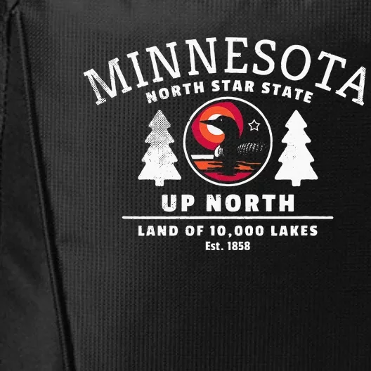 Minnesota North Star State Up North With Loon City Backpack