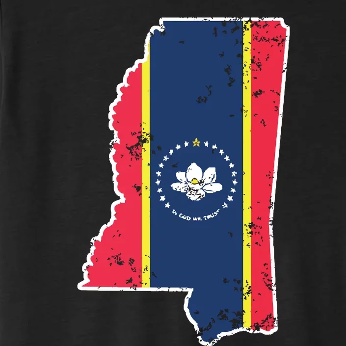 Mississippi New State Flag Weathered Design Southerner ChromaSoft Performance T-Shirt