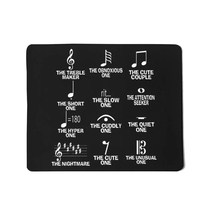 Musical Notes Symbol Definition Humor Funny Christmas Gift Mousepad