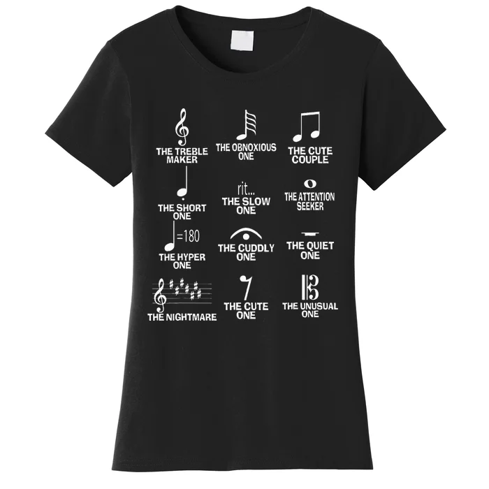 Musical Notes Symbol Definition Humor Funny Christmas Gift Women's T-Shirt