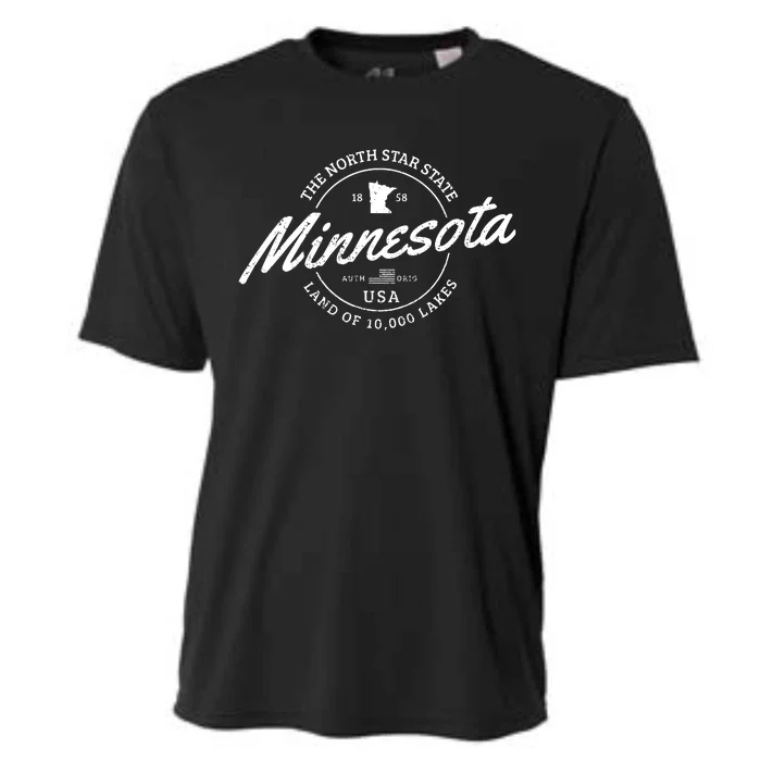 Minnesota North Star State Souvenir 10000 Lakes Gift Cooling Performance Crew T-Shirt