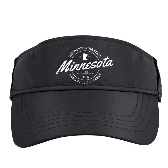 Minnesota North Star State Souvenir 10000 Lakes Gift Adult Drive Performance Visor