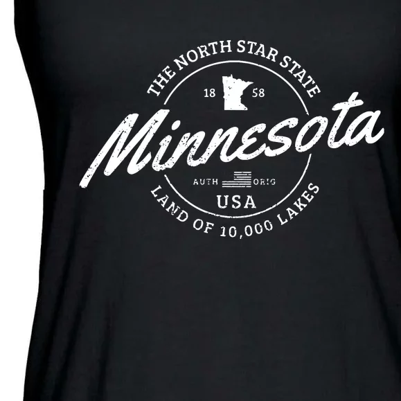 Minnesota North Star State Souvenir 10000 Lakes Gift Ladies Essential Flowy Tank