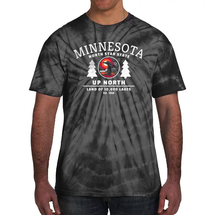 Minnesota North Star State Up North With Loon Tie-Dye T-Shirt