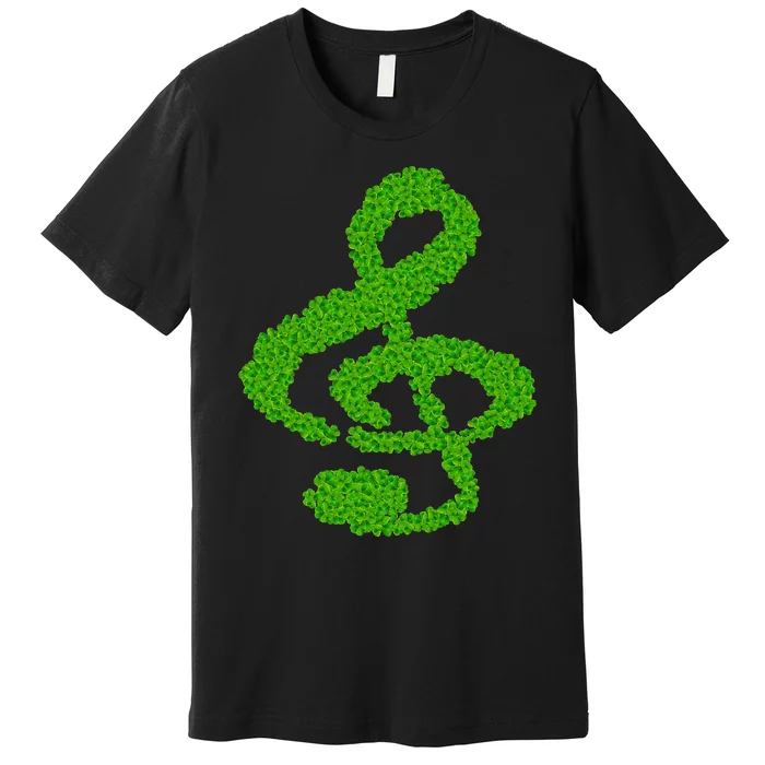 Music Note Shamrock Funny St. Saint Patrick's Day Premium T-Shirt