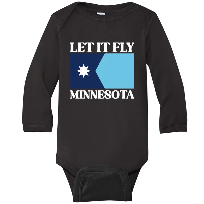 Minnesotas New State Flag Baby Long Sleeve Bodysuit