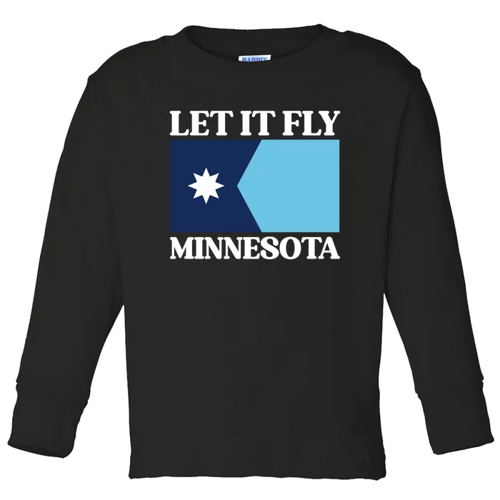 Minnesotas New State Flag Toddler Long Sleeve Shirt