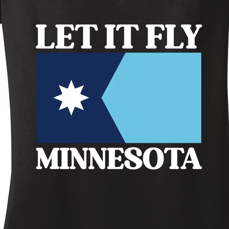 Minnesotas New State Flag Women's V-Neck T-Shirt