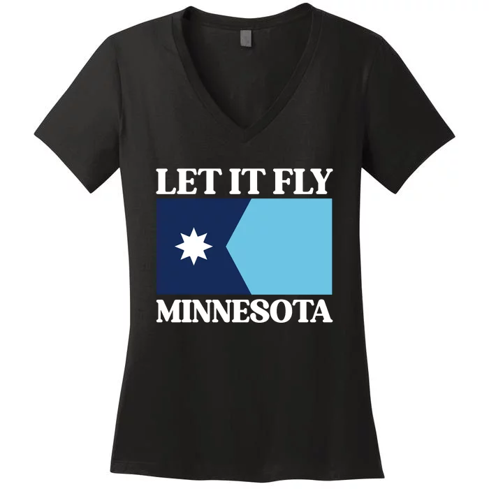 Minnesotas New State Flag Women's V-Neck T-Shirt