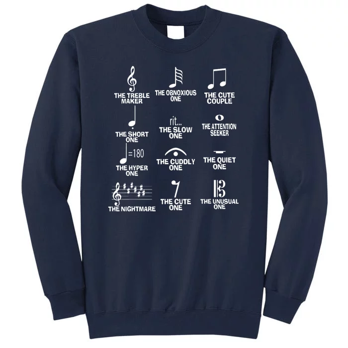 Musical Notes Symbol Definition Humor Funny Christmas Gift Short Sleeve Tall Sweatshirt