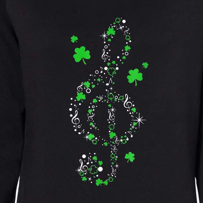 Music Note Shamrock Irish Teacher St Patricks Day Womens California Wash Sweatshirt