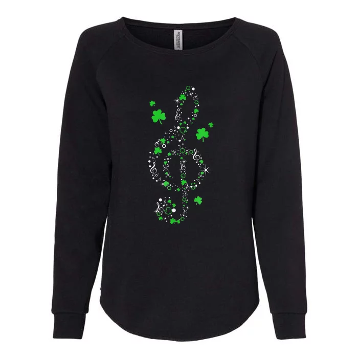 Music Note Shamrock Irish Teacher St Patricks Day Womens California Wash Sweatshirt