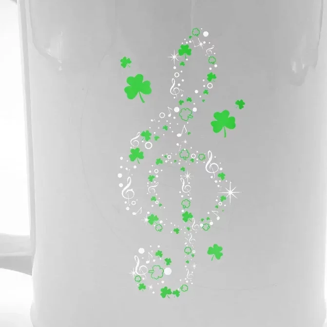 Music Note Shamrock Irish Teacher St Patricks Day Front & Back Beer Stein