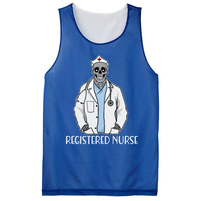 Medical Nursing Skull Registered Nurse Skeleton Halloween Gift Mesh Reversible Basketball Jersey Tank