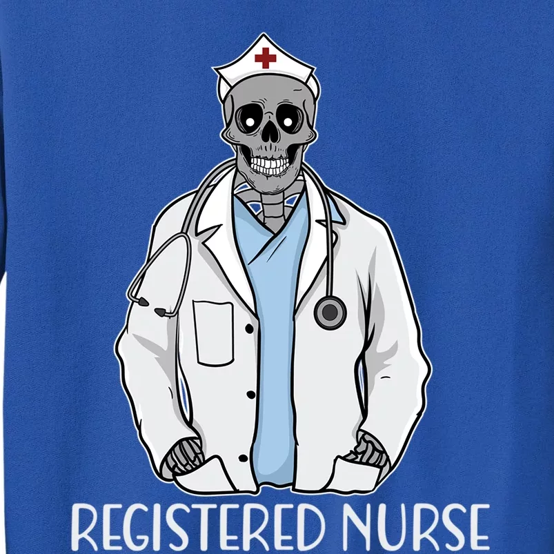 Medical Nursing Skull Registered Nurse Skeleton Halloween Gift Tall Sweatshirt