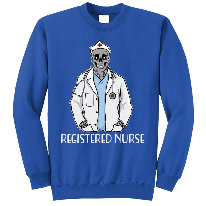 Medical Nursing Skull Registered Nurse Skeleton Halloween Gift Tall Sweatshirt