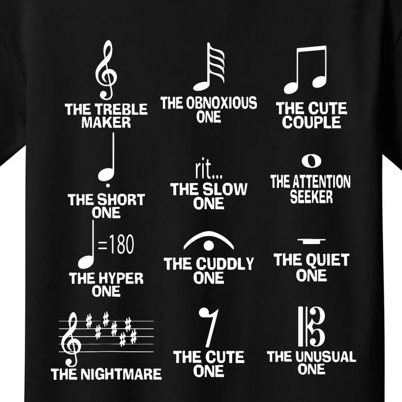 Musical Notes Symbol Definition Humor Funny Christmas Gift Kids T-Shirt