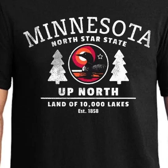 Minnesota North Star State Up North With Loon Pajama Set