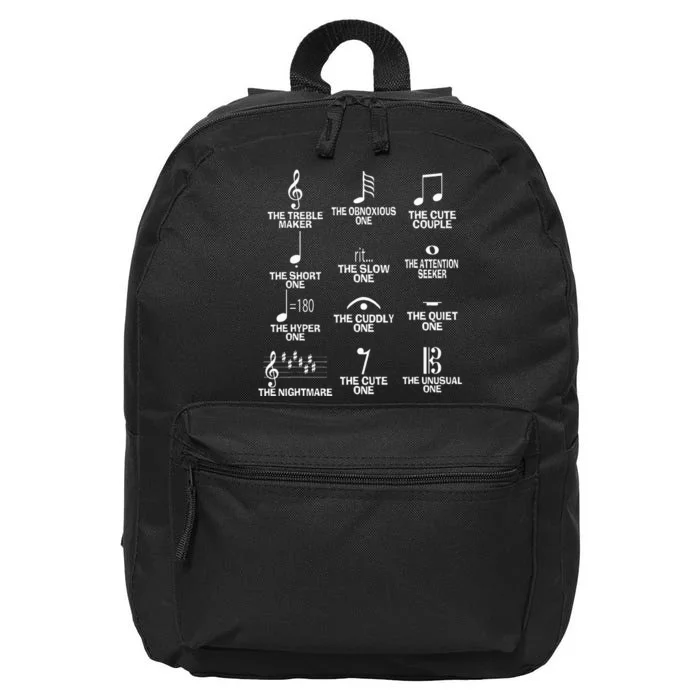 Musical Notes Symbol Definition Humor Funny Christmas Gift Short 16 in Basic Backpack