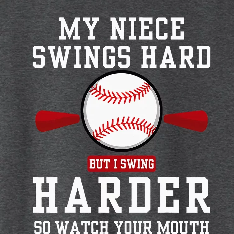 My Niece Swings Hard But I Swing Women's Crop Top Tee